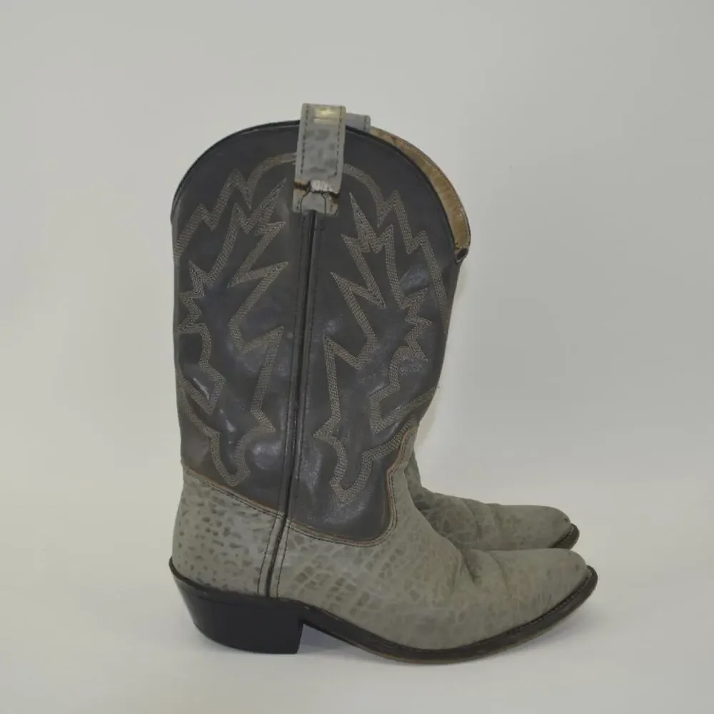 Vintage Stuart McGuire Gray Western Cowboy Boots Size 10